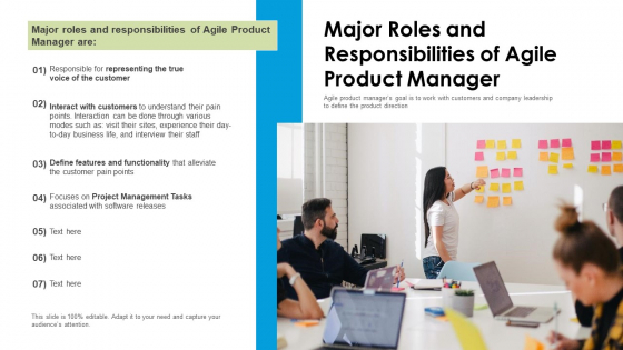 Major Roles And Responsibilities Of Agile Product Manager Ppt PowerPoint Presentation Gallery Smartart PDF Major Roles And Responsibilities Of Agile Product Manager Ppt PowerPoint Presentation Gallery Smartart PDF