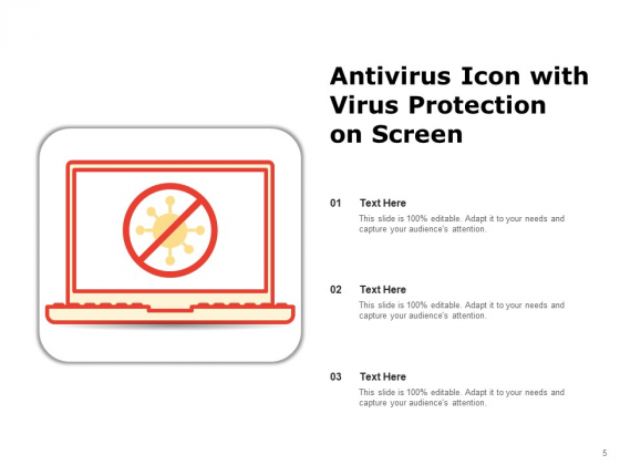 Malware And Antivirus Icon Computer Monitor Ppt PowerPoint ...