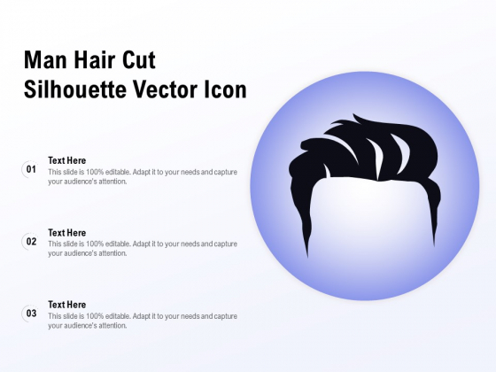 Man Hair Cut Silhouette Vector Icon Ppt PowerPoint Presentation Pictures Design Ideas PDF