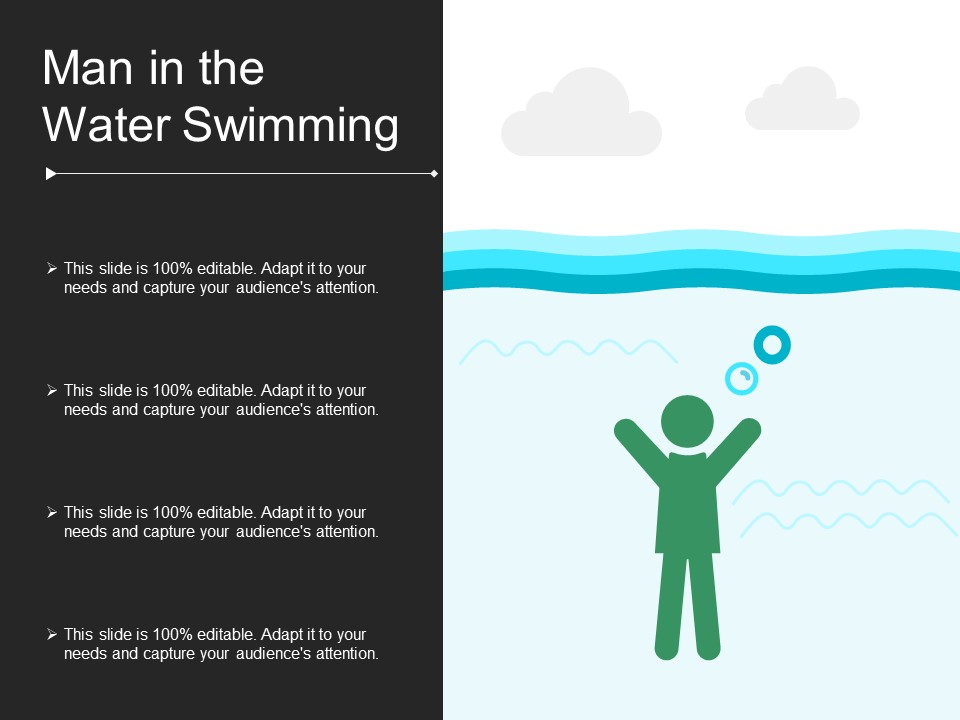 Man In The Water Swimming Ppt PowerPoint Presentation Layouts Mockup