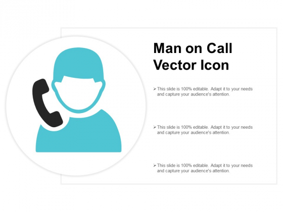 Man On Call Vector Icon Ppt PowerPoint Presentation Model Vector