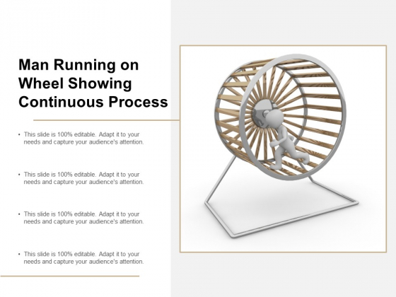 Man Running On Wheel Showing Continuous Process Ppt Powerpoint Presentation Pictures Background Image