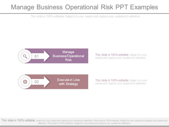 Manage Business Operational Risk Ppt Examples