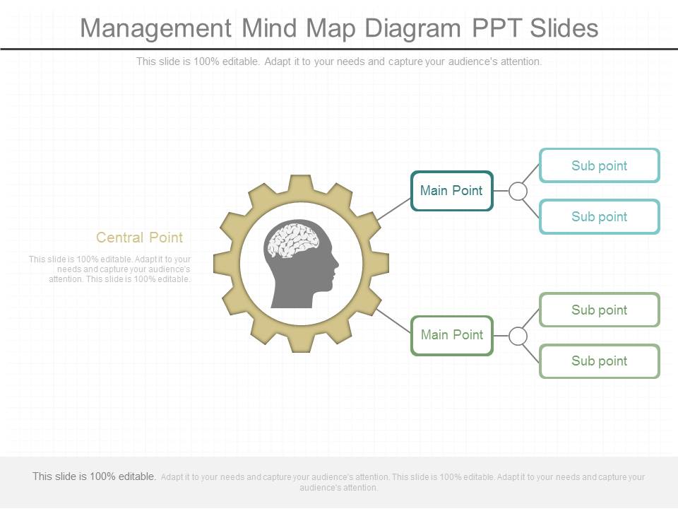 Management Mind Map Diagram Ppt Slides