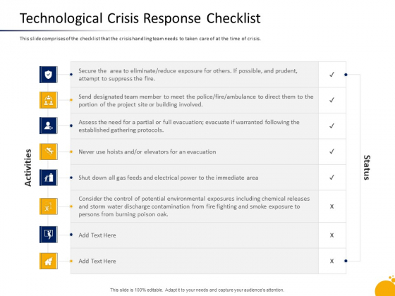 Management Program Presentation Technological Crisis Response Checklist Elements PDF Management Program Presentation Technological Crisis Response Checklist Elements PDF