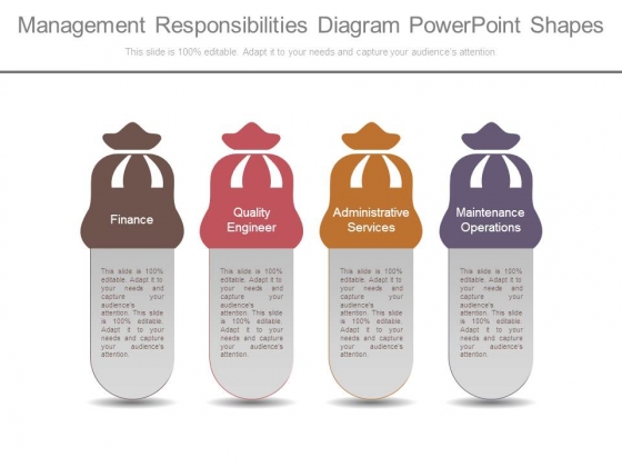 Management Responsibilities Diagram Powerpoint Shapes