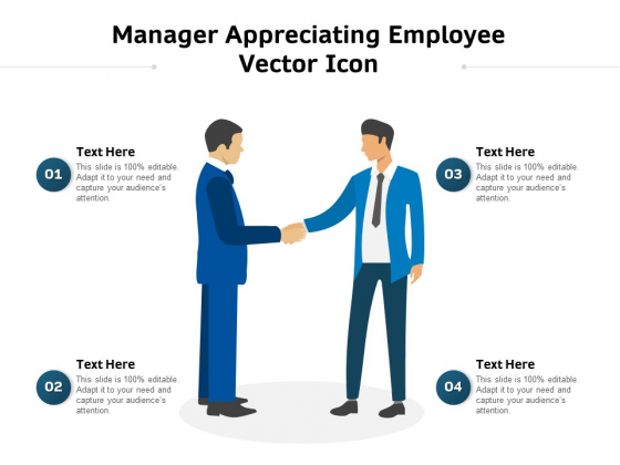 Manager Appreciating Employee Vector Icon Ppt PowerPoint Presentation File Information PDF