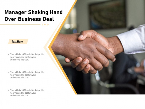 Manager Shaking Hand Over Business Deal Ppt PowerPoint Presentation Gallery Graphic Images PDF Manager Shaking Hand Over Business Deal Ppt PowerPoint Presentation Gallery Graphic Images PDF