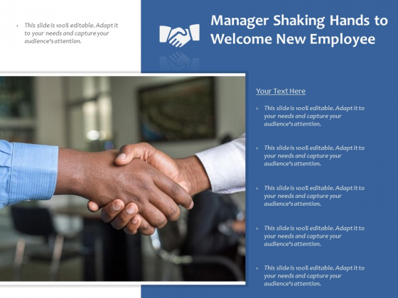 Manager Shaking Hands To Welcome New Employee Ppt PowerPoint Presentation Styles Objects PDF Manager Shaking Hands To Welcome New Employee Ppt PowerPoint Presentation Styles Objects PDF
