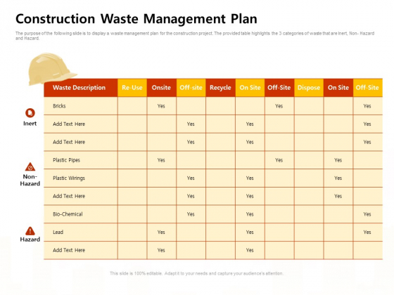 Managing Construction Work Construction Waste Management Plan Ppt Pictures Ideas PDF Managing Construction Work Construction Waste Management Plan Ppt Pictures Ideas PDF