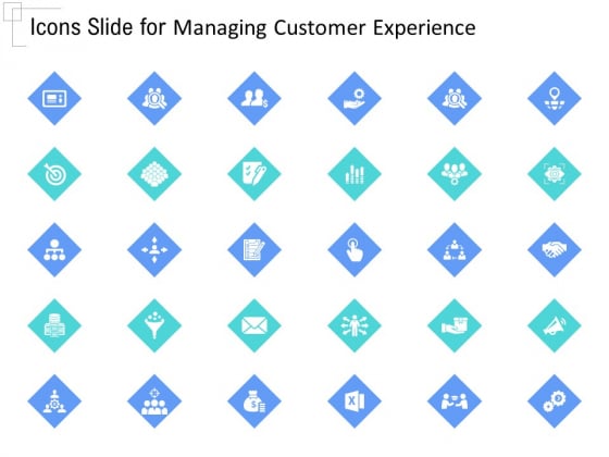 Managing Customer Experience Icons Slide For Managing Customer Experience Ideas PDF