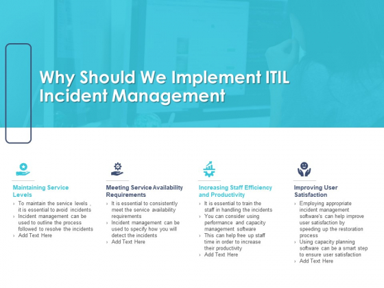 Managing ITIL Incidents Planning Why Should We Implement ITIL Incident Management Template PDF Managing ITIL Incidents Planning Why Should We Implement ITIL Incident Management Template PDF