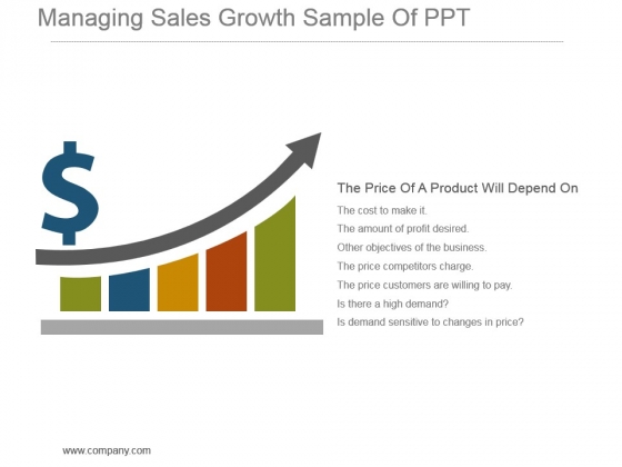 Managing Sales Growth Sample Of Ppt
