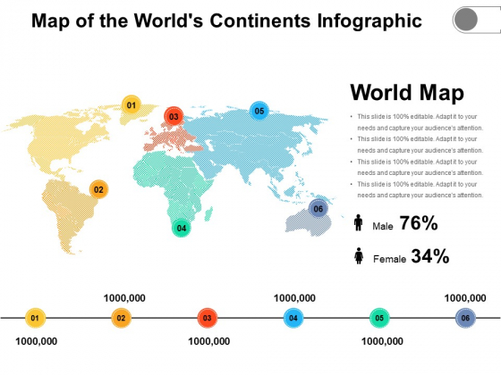 Map Of The Worlds Continents Infographic Ppt PowerPoint Presentation Portfolio Slideshow PDF