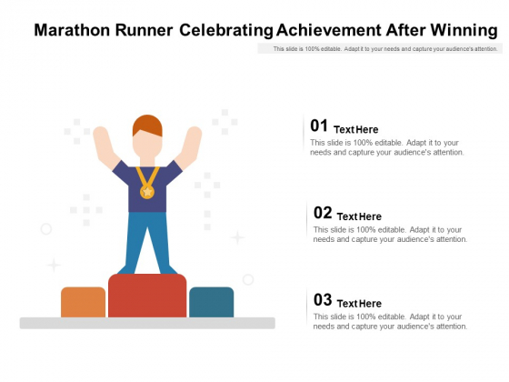 Marathon Runner Celebrating Achievement After Winning Ppt PowerPoint Presentation Gallery Information PDF