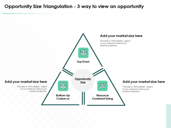 Market Approach To Business Valuation Opportunity Size Triangulation 3 Way To View An Opportunity Themes PDF Market Approach To Business Valuation Opportunity Size Triangulation 3 Way To View An Opportunity Themes PDF