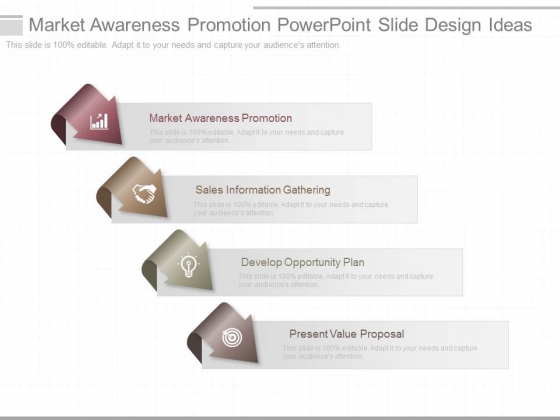 Market Awareness Promotion Powerpoint Slide Design Ideas
