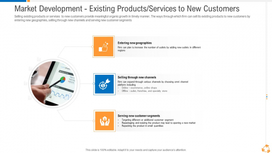 Market Development Existing Products Services To New Customers Diagrams PDF Market Development Existing Products Services To New Customers Diagrams PDF