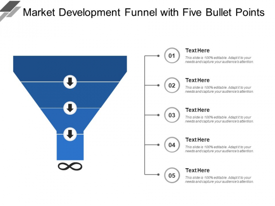 Market Development Funnel With Five Bullet Points Ppt PowerPoint Presentation Outline Example File Market Development Funnel With Five Bullet Points Ppt PowerPoint Presentation Outline Example File
