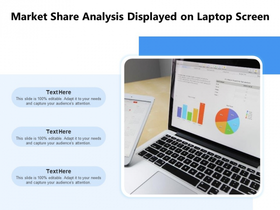Market Share Analysis Displayed On Laptop Screen Ppt PowerPoint Presentation Gallery Format Ideas PDF