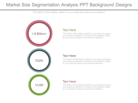 Market Size Segmentation Analysis Ppt Background Designs