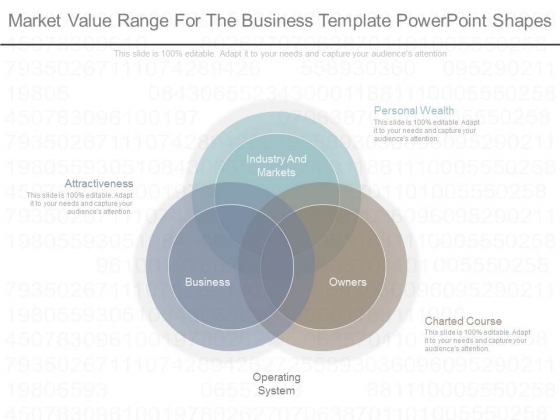 Market Value Range For The Business Template Powerpoint Shapes