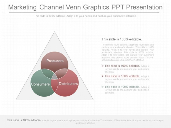 marketing channel venn graphics ppt presentation producer and consumer venn diagram