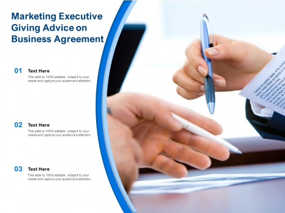 Marketing Executive Giving Advice On Business Agreement Ppt PowerPoint Presentation Gallery Infographics PDF Marketing Executive Giving Advice On Business Agreement Ppt PowerPoint Presentation Gallery Infographics PDF
