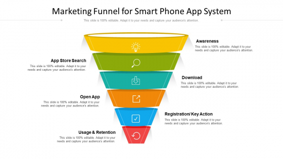 Marketing Funnel For Smart Phone App System Ppt PowerPoint Presentation Gallery Mockup PDF