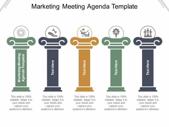 Marketing Meeting Agenda Template Ppt PowerPoint Presentation Infographics Background Images Cpb