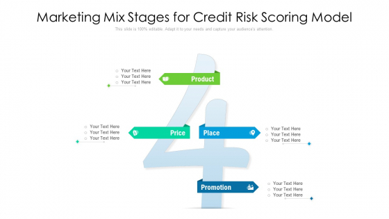 Marketing Mix Stages For Credit Risk Scoring Model Ppt Slides Information PDF