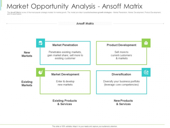 Marketing Plan Implementation Market Opportunity Analysis Ansoff Matrix Sample PDF
