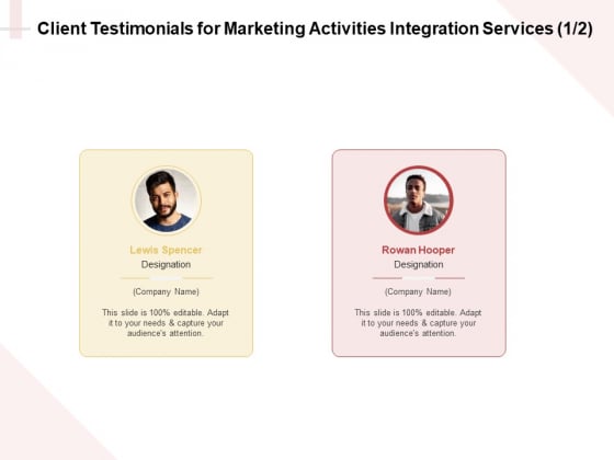 Marketing Strategy Client Testimonials For Marketing Activities Integration Services Graphics PDF Marketing Strategy Client Testimonials For Marketing Activities Integration Services Graphics PDF