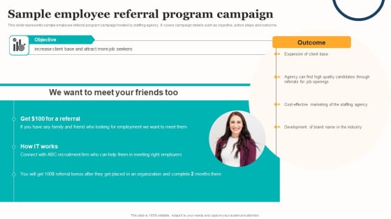 Marketing Strategy For A Recruitment Company Sample Employee Referral Program Campaign Guidelines PDF