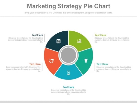 Marketing Strategy Pie Chart Ppt Slides