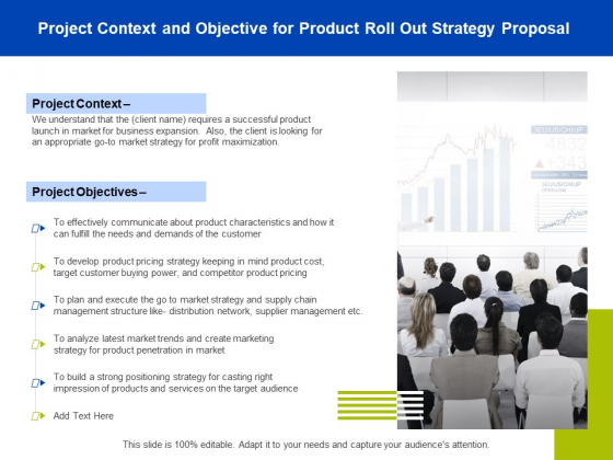 Marketing Strategy Proposal For Product Launch Project Context And Objective For Product Roll Out Strategy Proposal Designs PDF Marketing Strategy Proposal For Product Launch Project Context And Objective For Product Roll Out Strategy Proposal Designs PDF