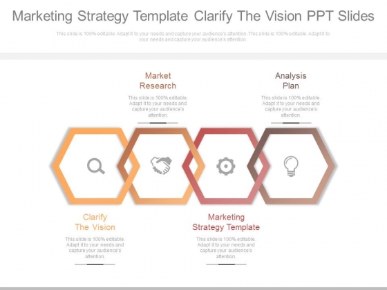 marketing strategy template clarify the vision ppt slides