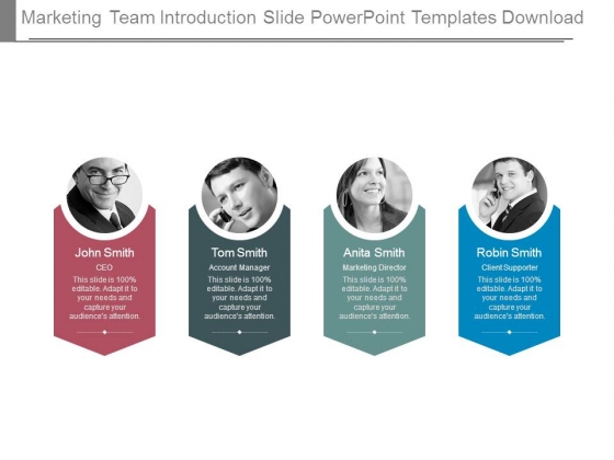 Marketing Team Introduction Slide Powerpoint Templates Download