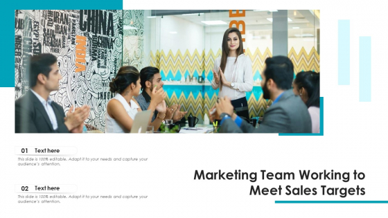 Marketing Team Working To Meet Sales Targets Ppt PowerPoint Presentation File Background PDF