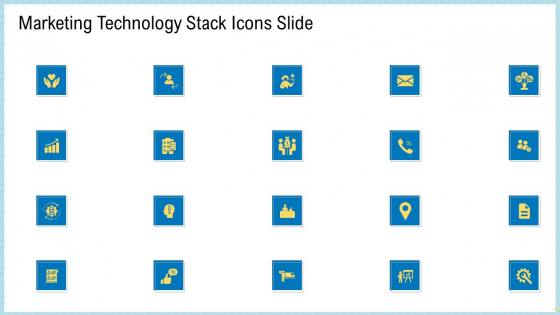 Marketing Technology Stack Icons Slide Designs PDF