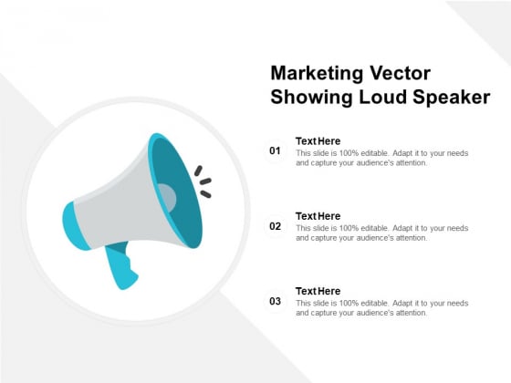 Marketing Vector Showing Loud Speaker Ppt PowerPoint Presentation Diagrams