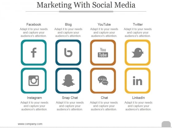 marketing with social media ppt powerpoint presentation layout