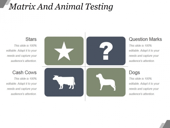 Matrix And Animal Testing Ppt PowerPoint Presentation Outline