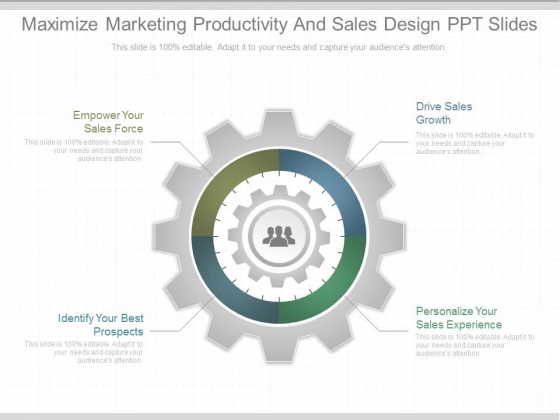 Maximize Marketing Productivity And Sales Design Ppt Slides