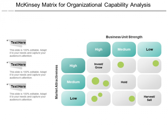 Mckinsey Matrix For Organizational Capability Analysis Ppt PowerPoint Presentation Summary Slides