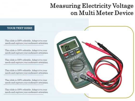 Measuring Electricity Voltage On Multi Meter Device Ppt PowerPoint Presentation Gallery Pictures PDF
