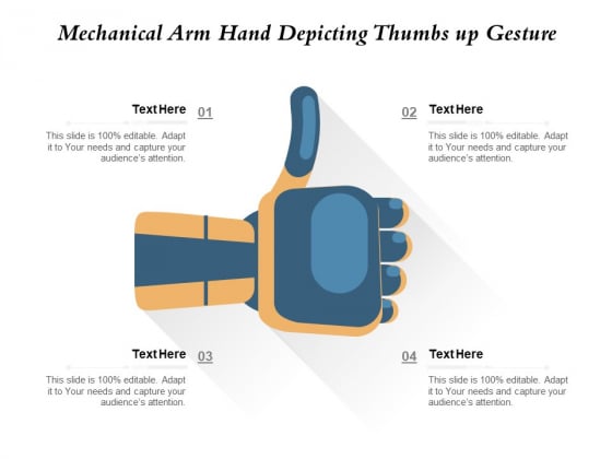 Mechanical Arm Hand Depicting Thumbs Up Gesture Ppt PowerPoint Presentation File Template PDF Mechanical Arm Hand Depicting Thumbs Up Gesture Ppt PowerPoint Presentation File Template PDF