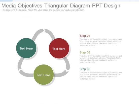 Media Objectives Triangular Diagram Ppt Design Media Objectives Triangular Diagram Ppt Design