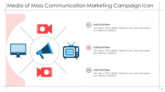 Media Of Mass Communication Marketing Campaign Icon Infographics PDF