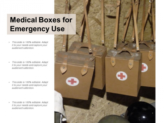 Medical Boxes For Emergency Use Ppt Powerpoint Presentation Design Ideas
